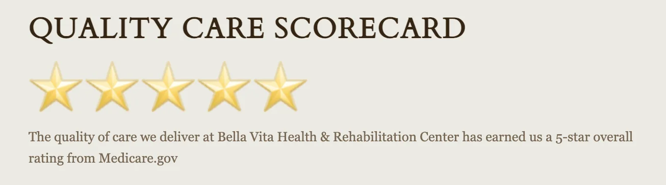 BELLA VITA HEALTH AND REHABILITATION CENTER