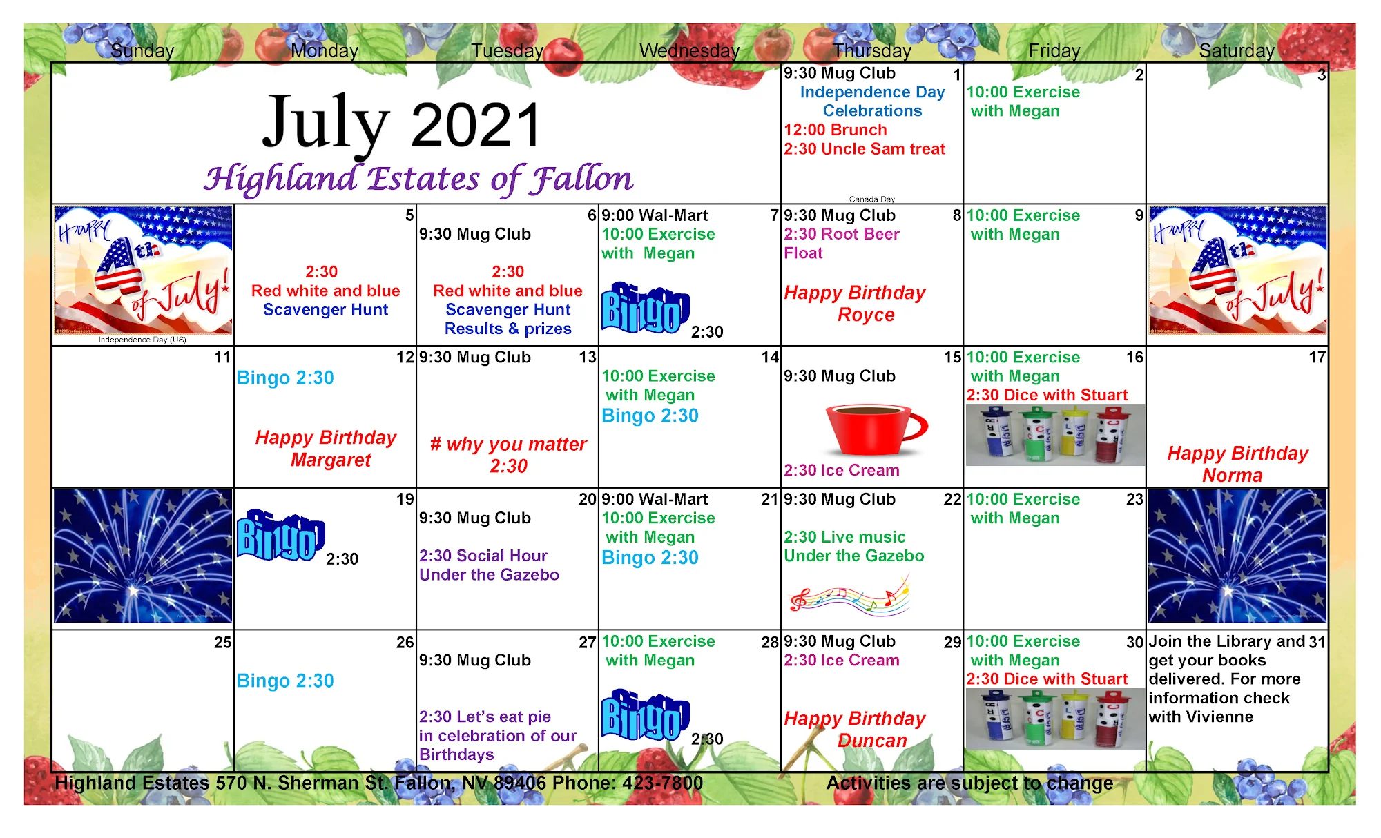 HIGHLAND MANOR OF FALLON REHABILITATION LLC