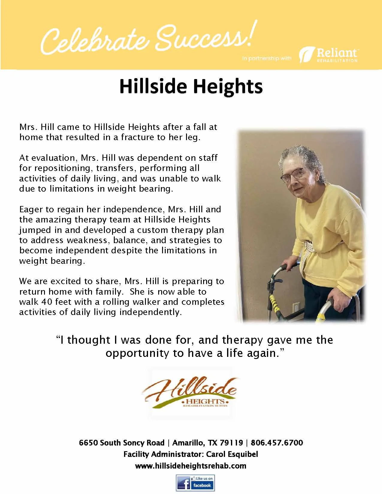 HILLSIDE HEIGHTS REHABILITATION SUITES