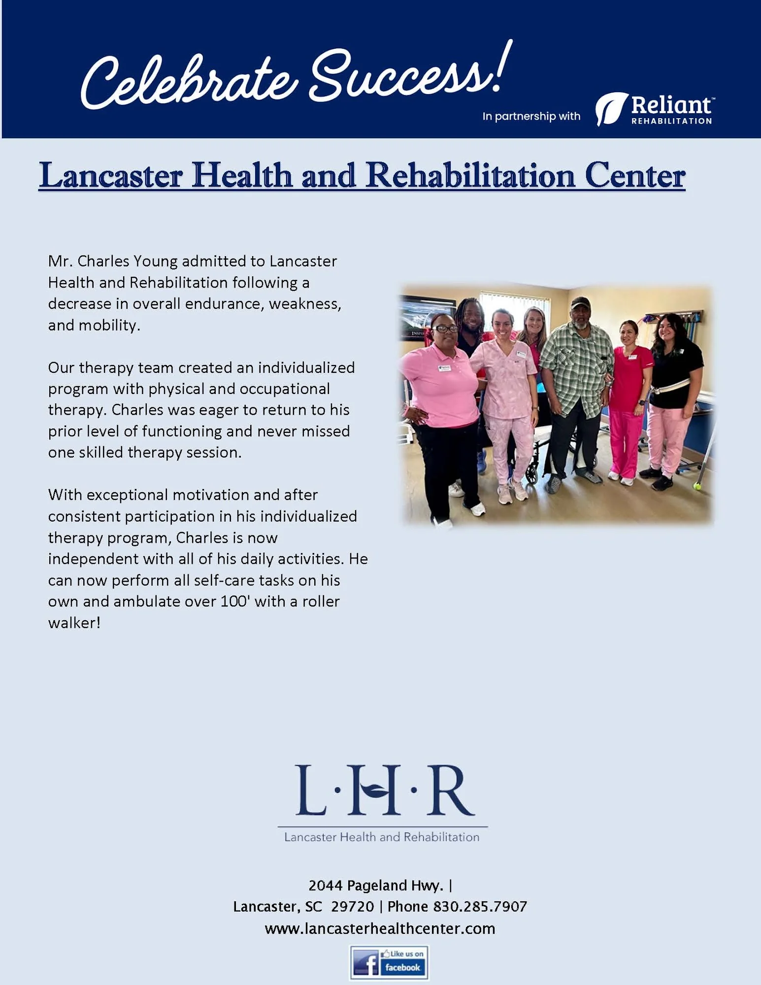 LANCASTER HEALTH AND REHABILITATION