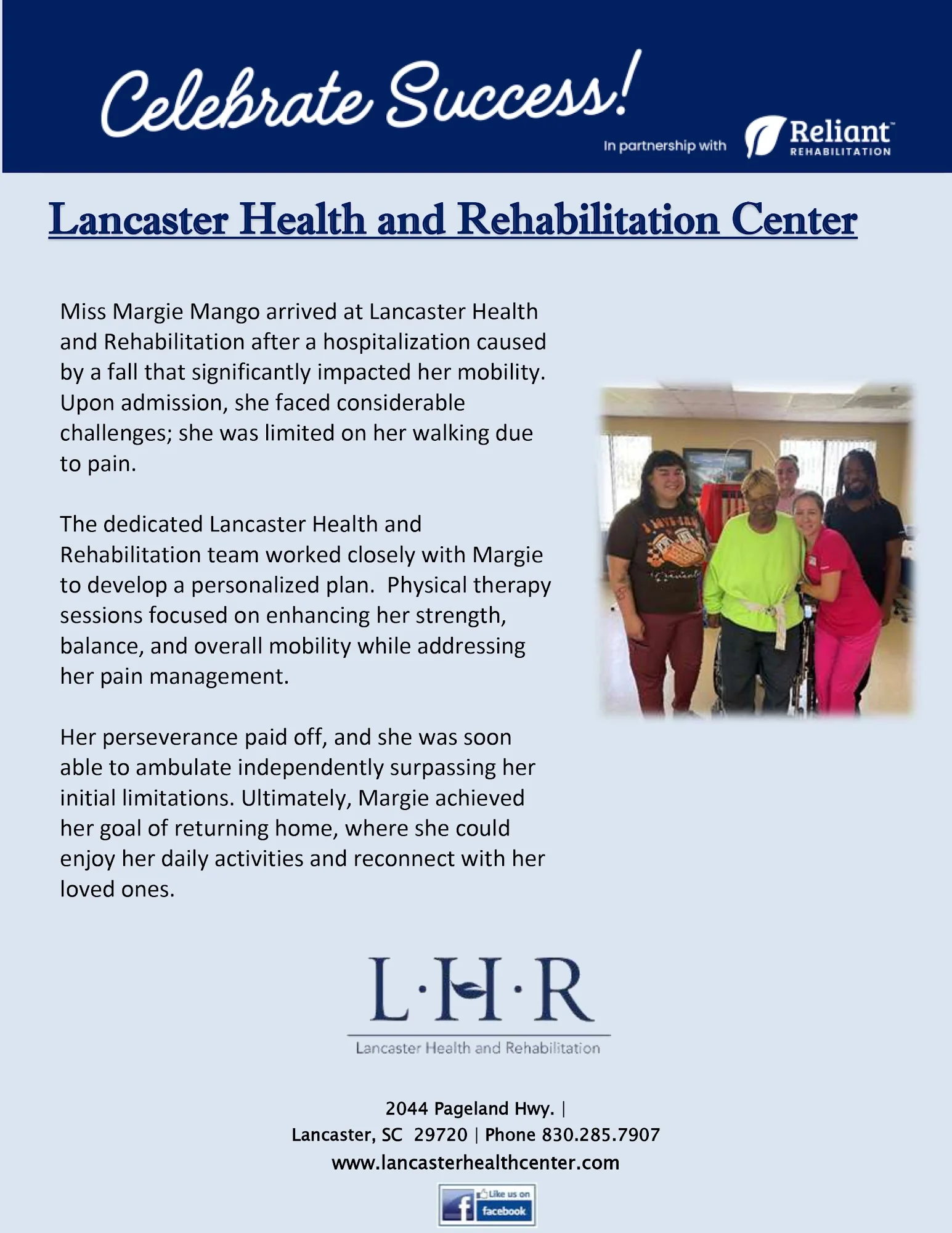 LANCASTER HEALTH AND REHABILITATION