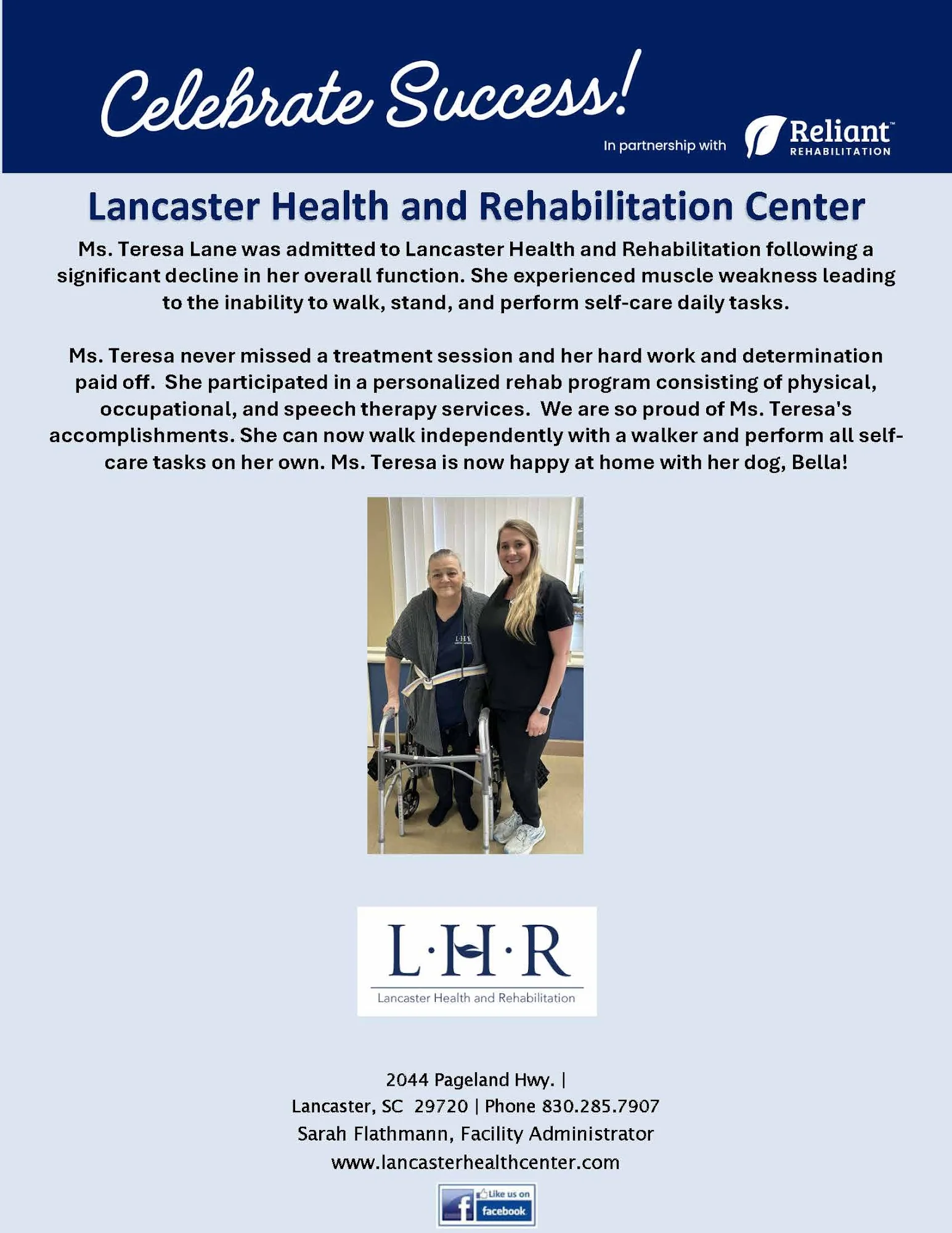 LANCASTER HEALTH AND REHABILITATION