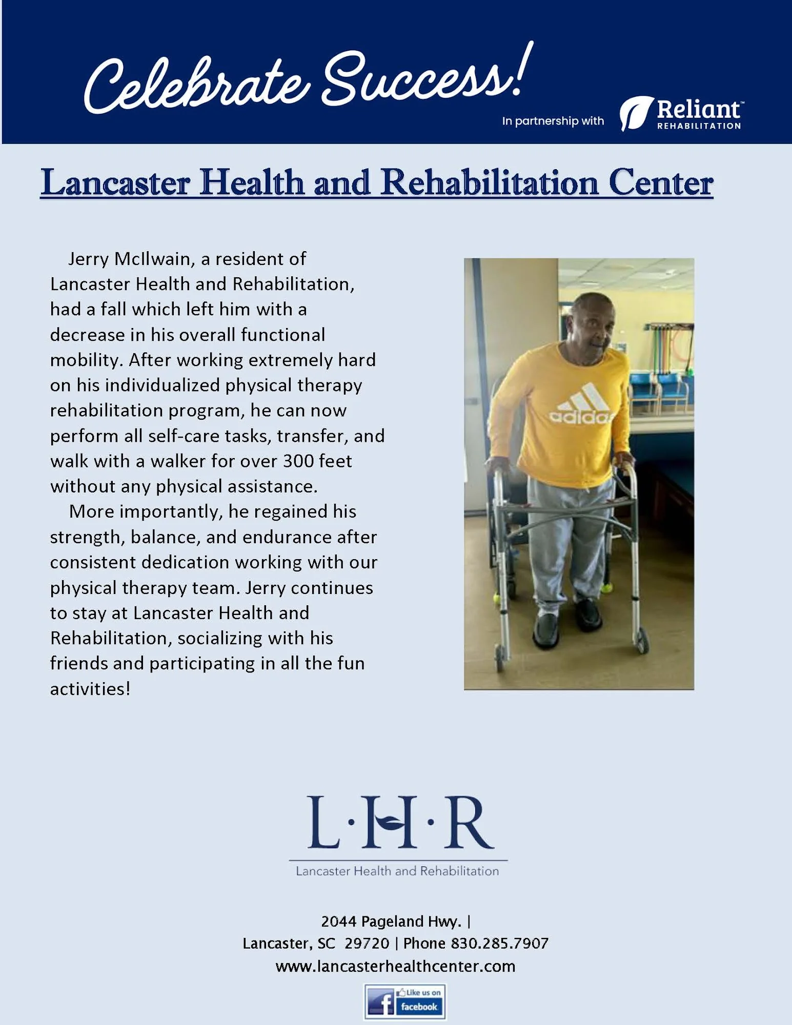 LANCASTER HEALTH AND REHABILITATION
