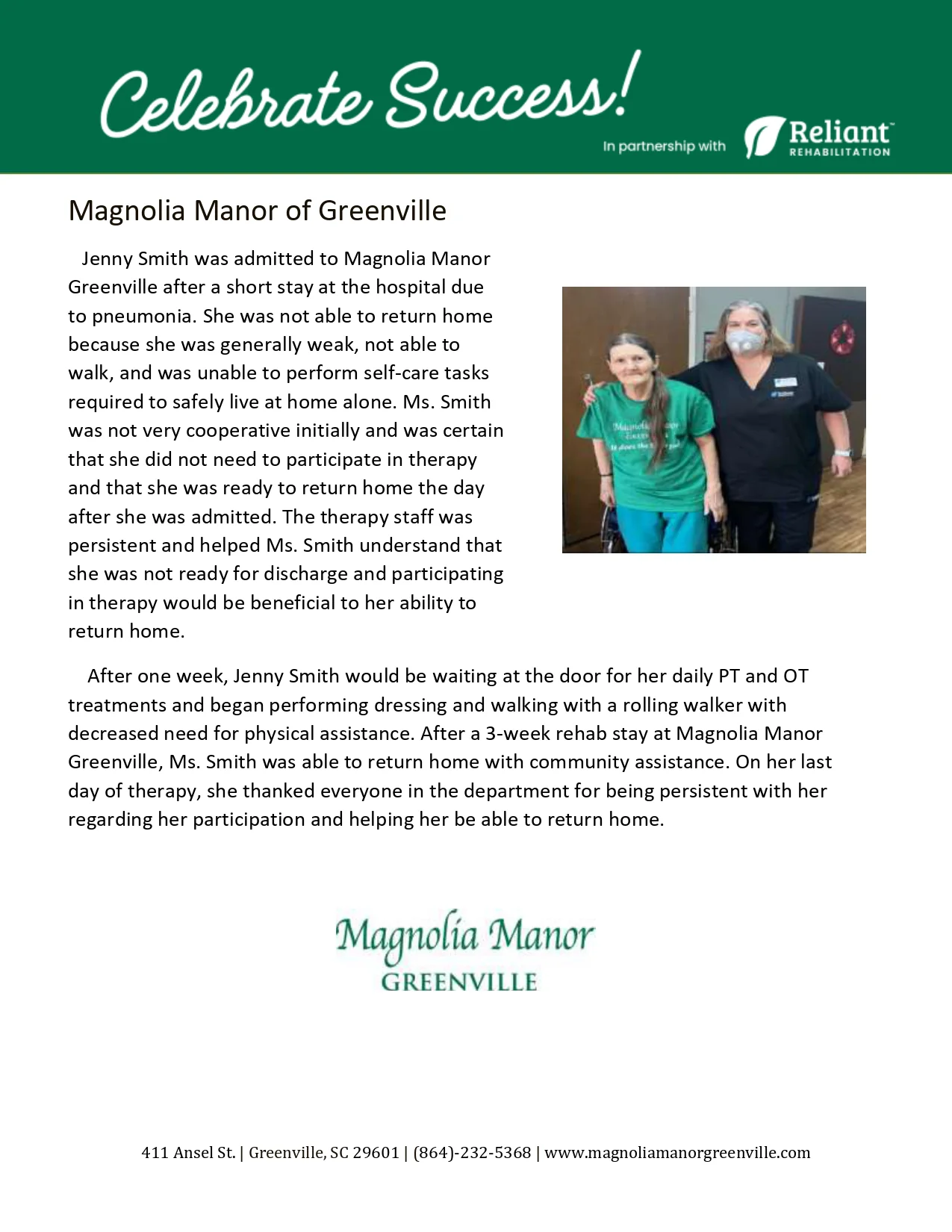 MAGNOLIA MANOR - GREENVILLE