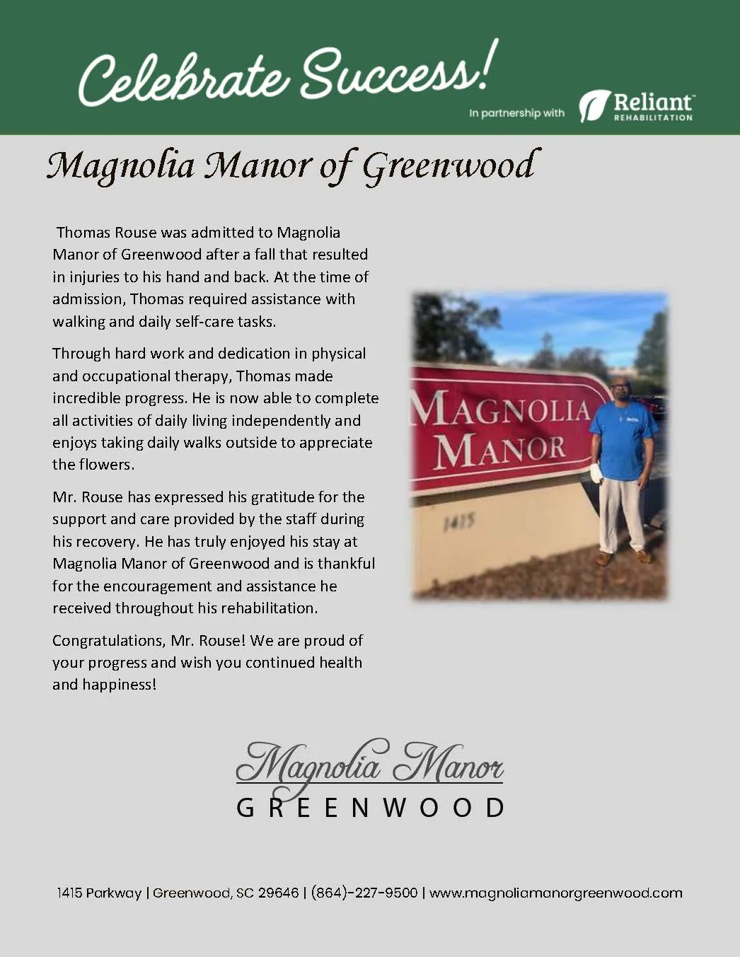 MAGNOLIA MANOR - GREENWOOD
