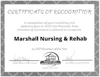 MARSHALL REHAB & NURSING