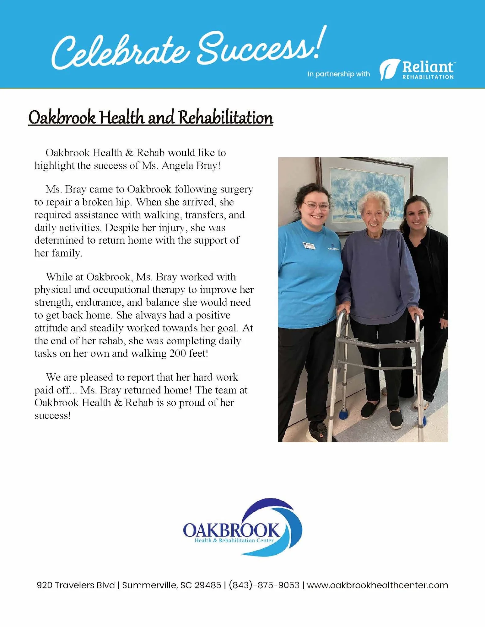 OAKBROOK HEALTH AND REHABILITATION CENTER