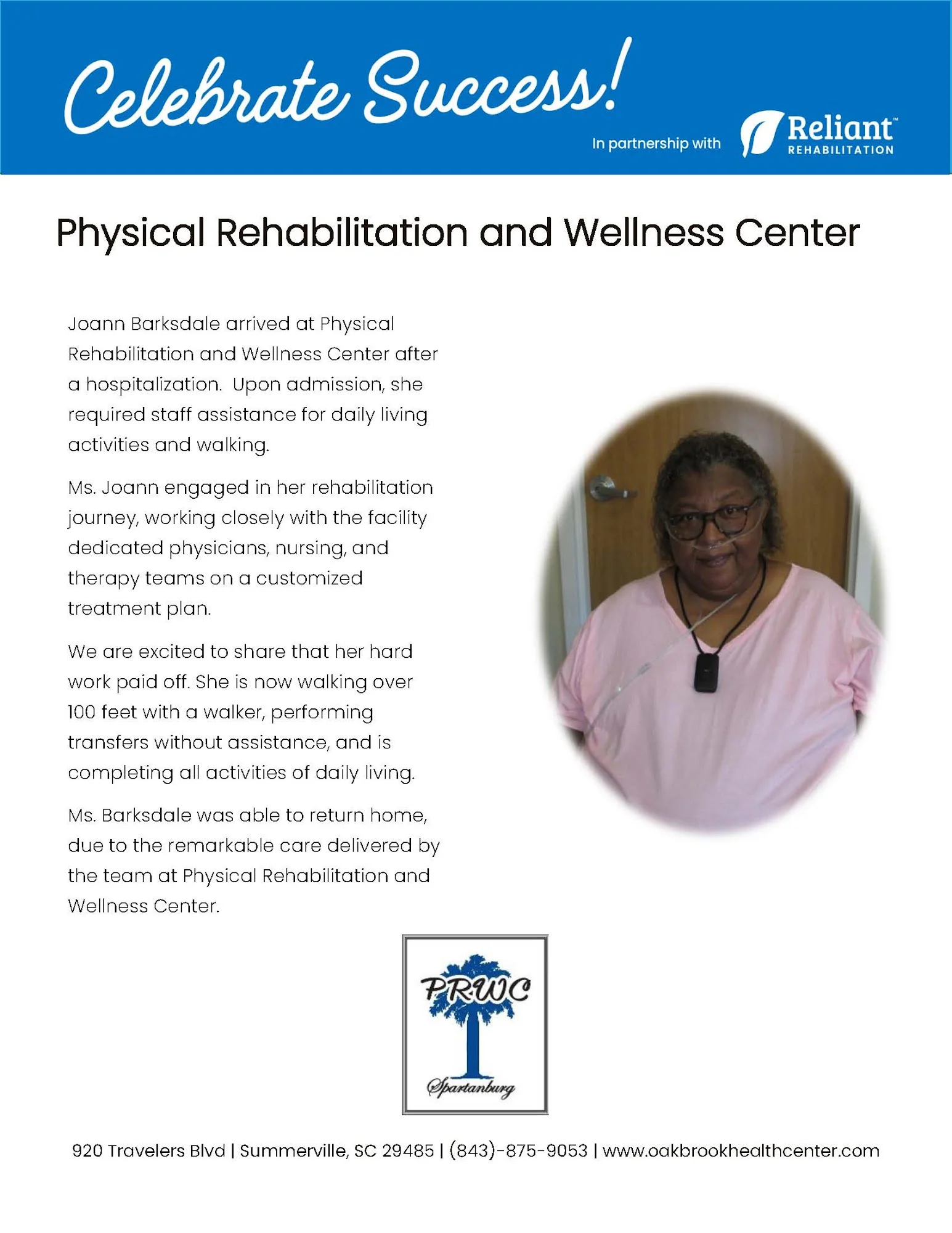 PHYSICAL REHABILITATION AND WELLNESS CENTER OF SPA