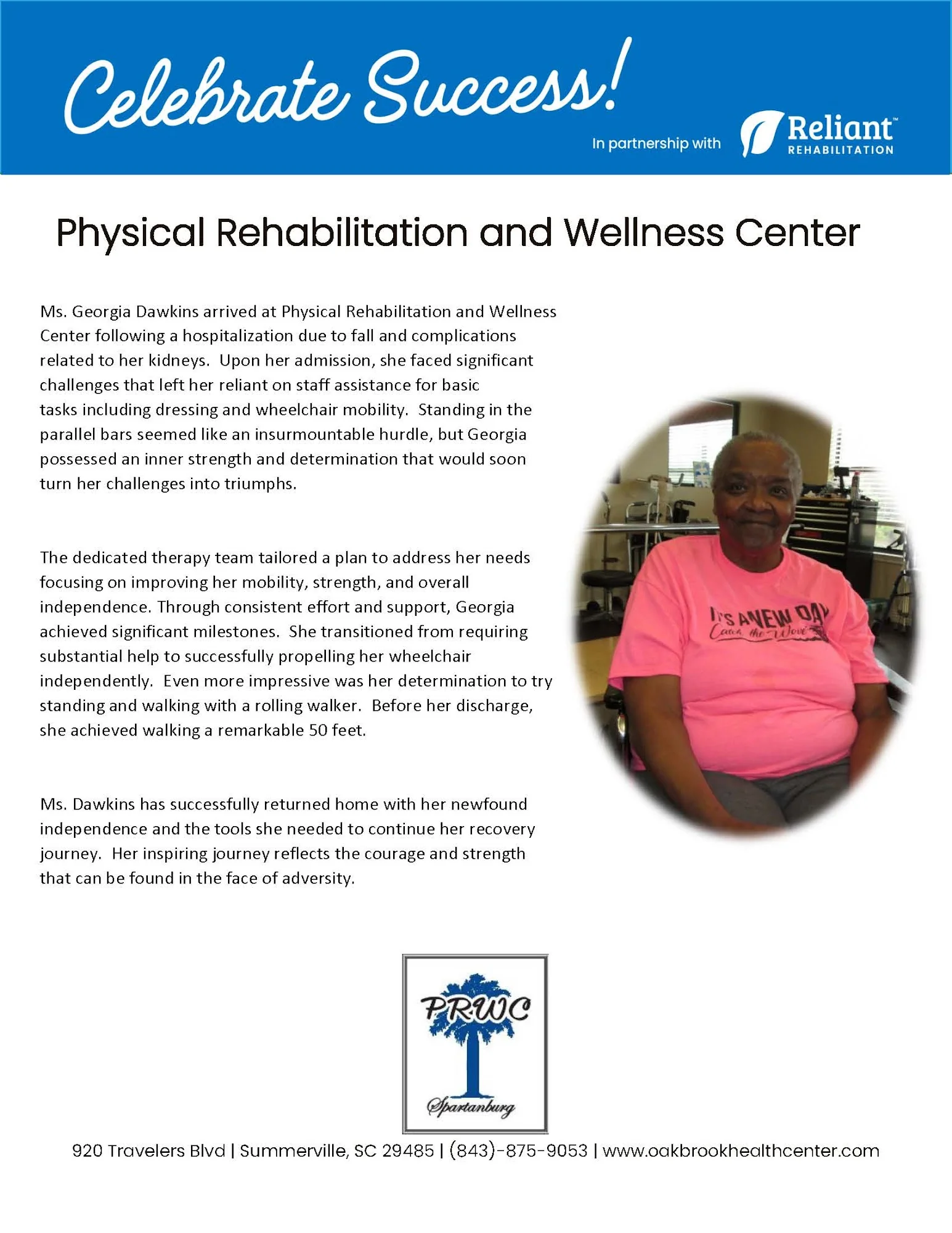 PHYSICAL REHABILITATION AND WELLNESS CENTER OF SPA
