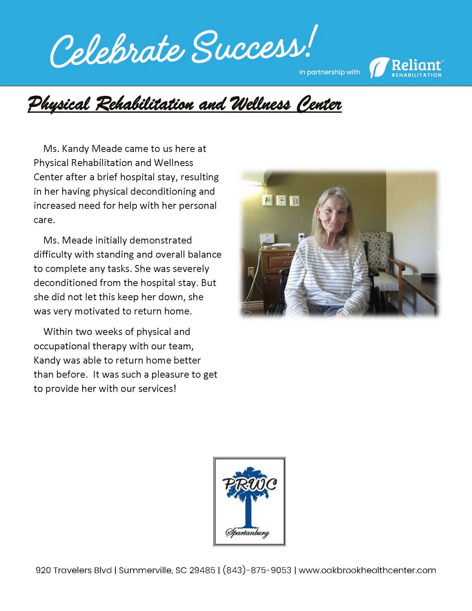 PHYSICAL REHABILITATION AND WELLNESS CENTER OF SPA