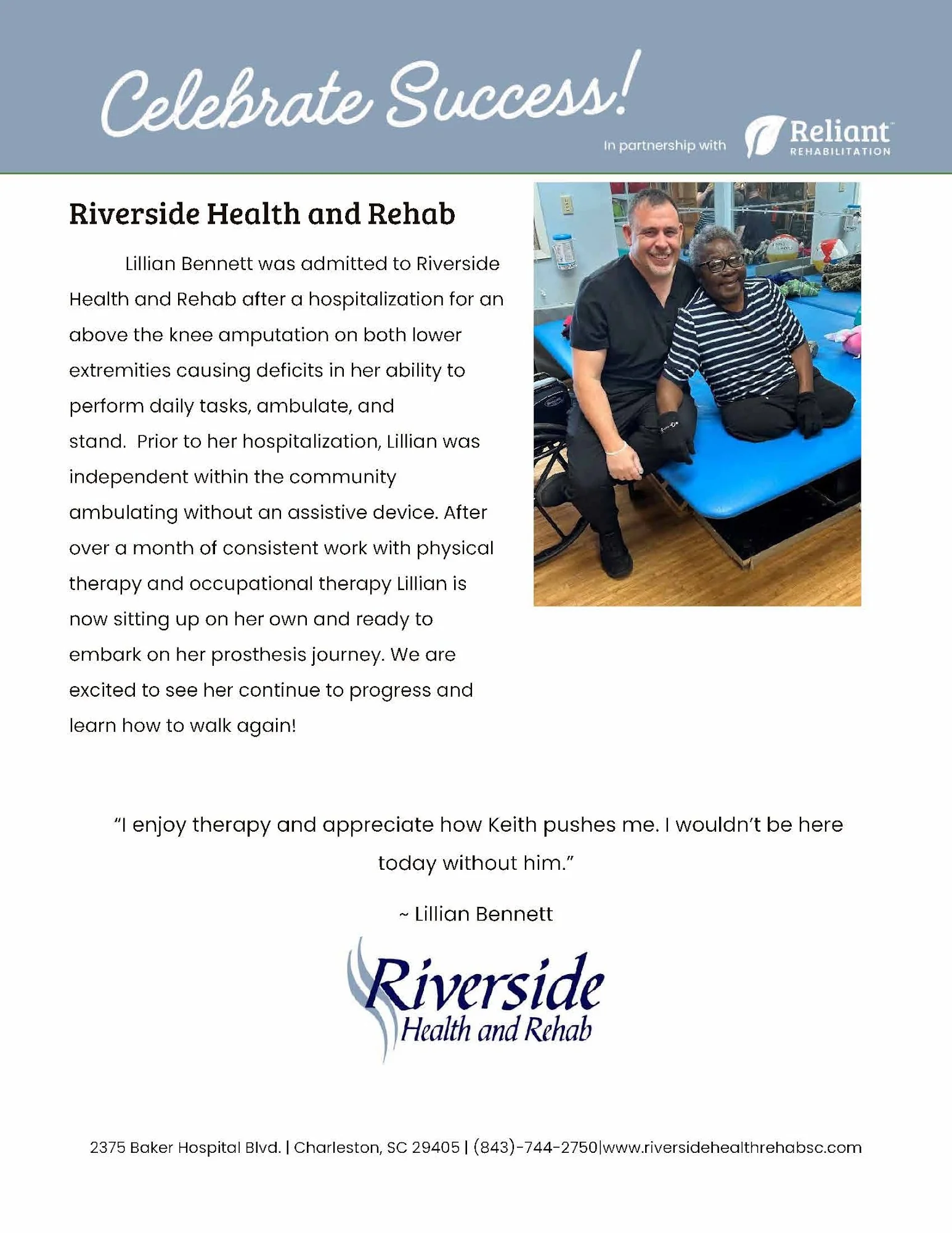 RIVERSIDE HEALTH AND REHAB