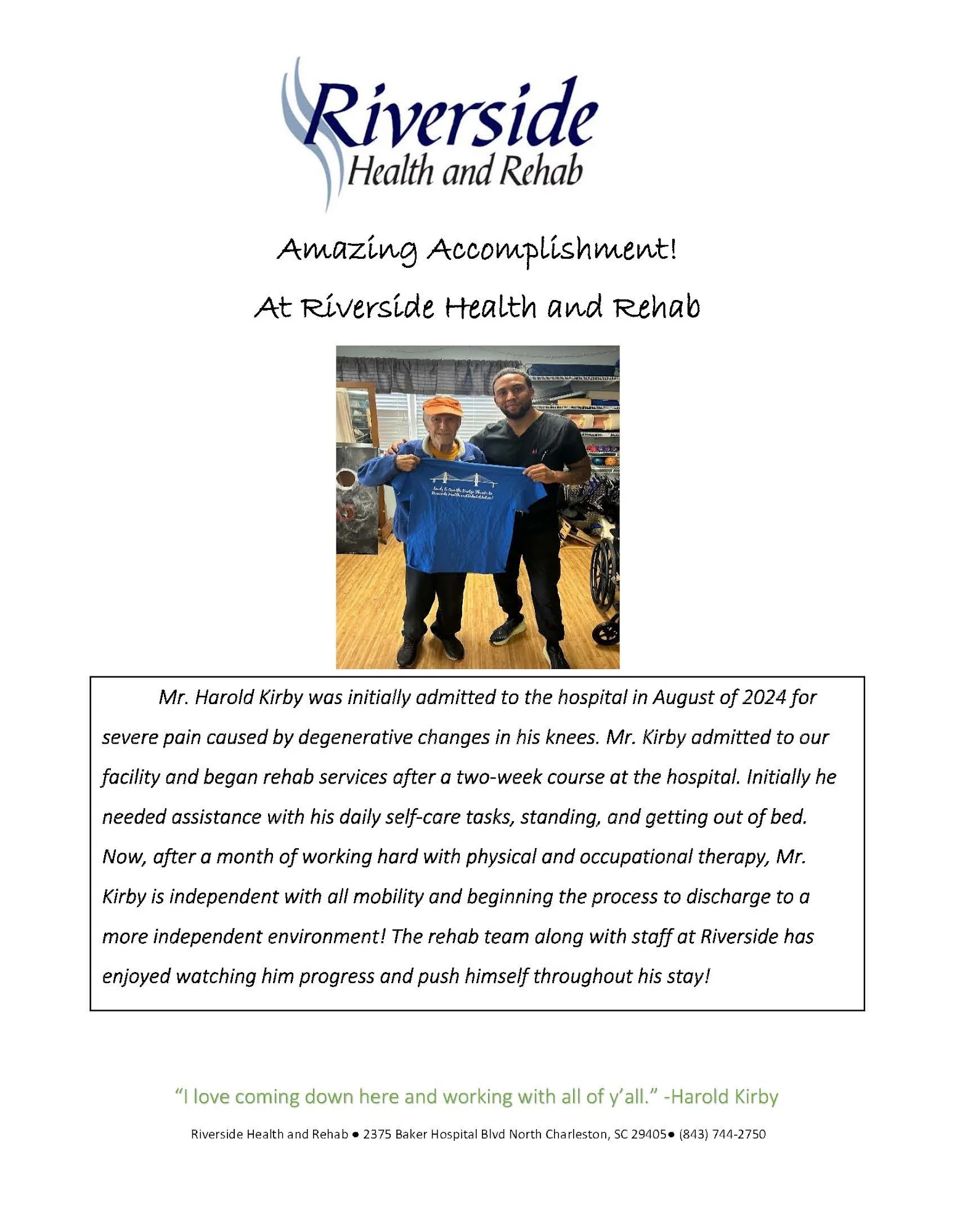 RIVERSIDE HEALTH AND REHAB