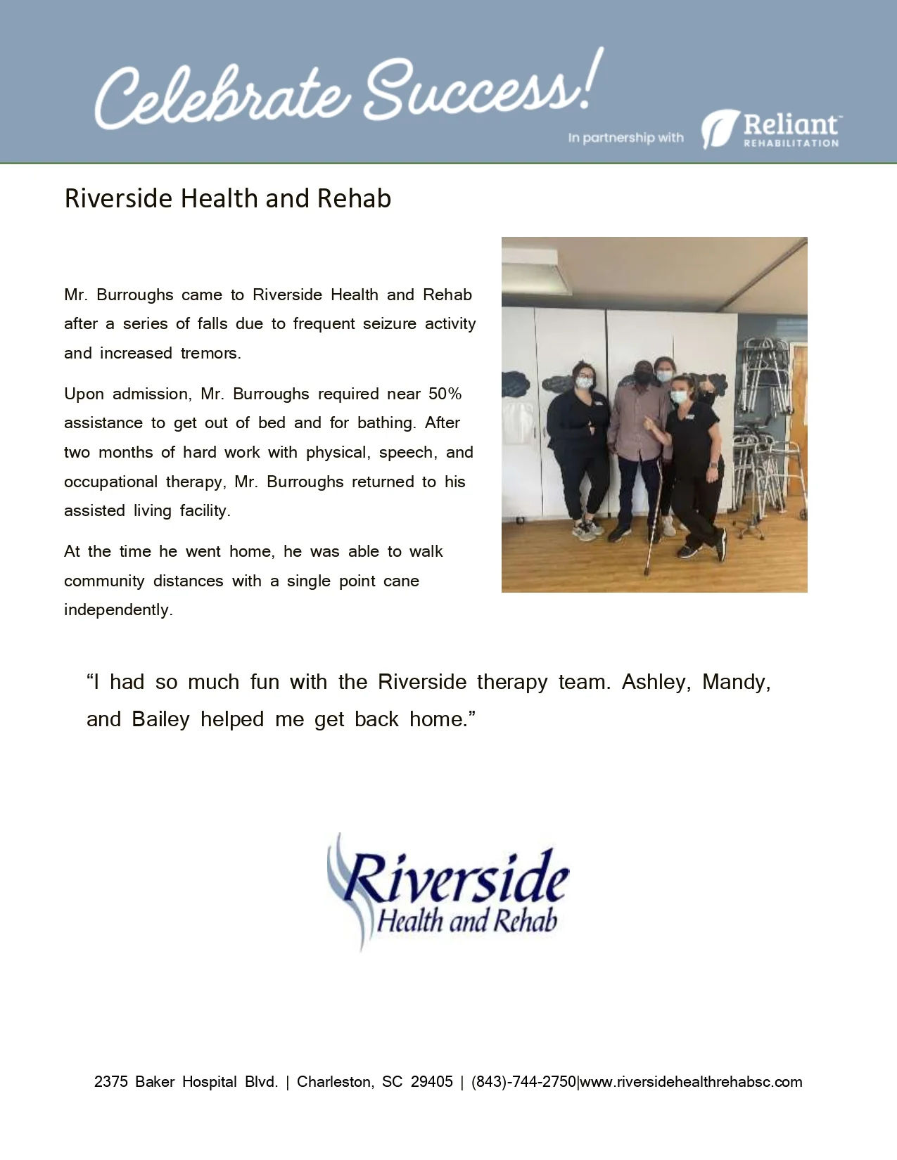 RIVERSIDE HEALTH AND REHAB