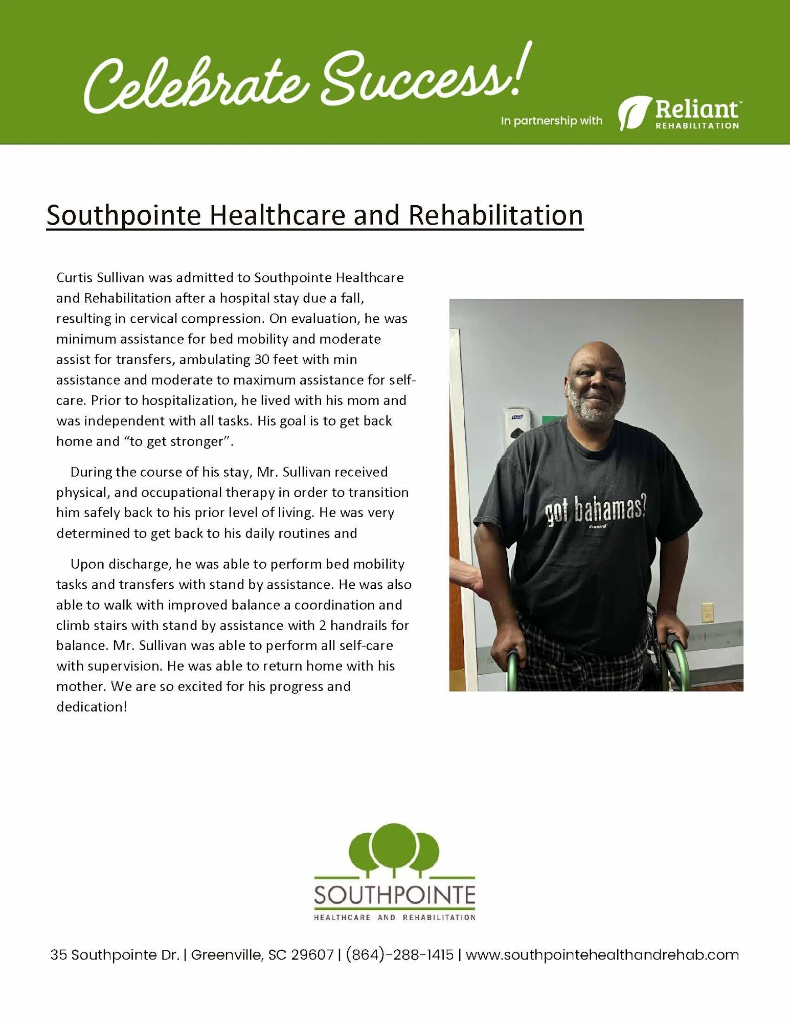 SOUTHPOINTE HEALTHCARE AND REHABILITATION
