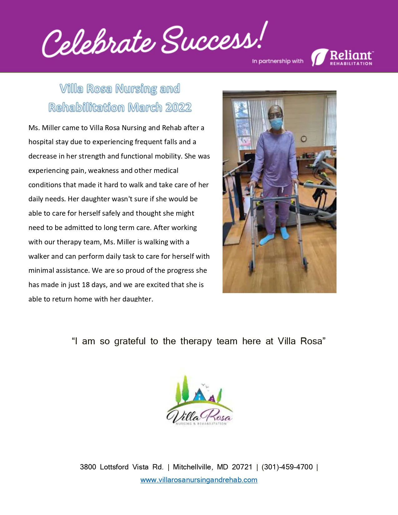 VILLA ROSA NURSING AND REHABILITATION, LLC